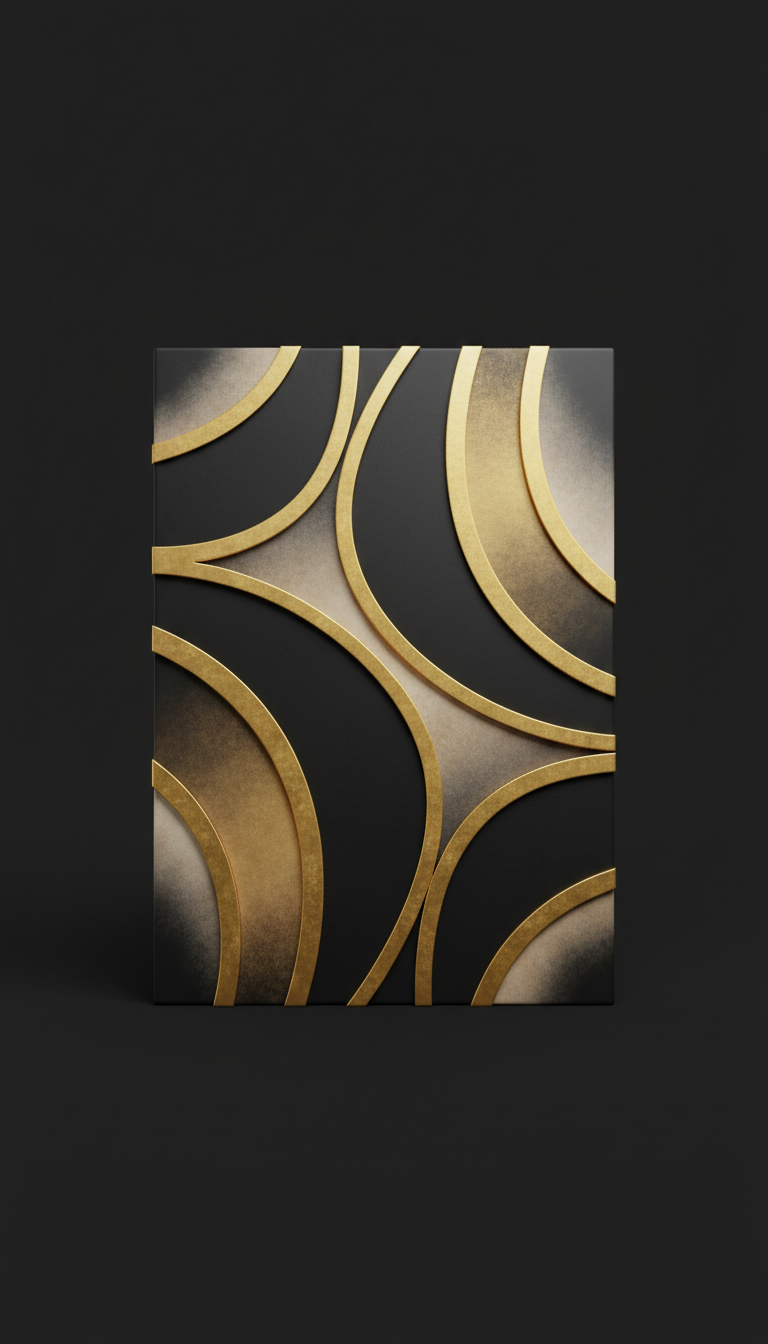 Superficie con detalles en oro laminado